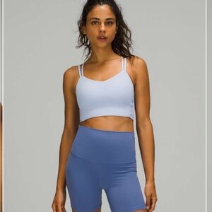 Lululemon Like a Cloud Bra Long Line Blue Linen